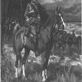 Reprodukcja obrazu Wojciecha Kossaka „Piłsudski na Kasztance